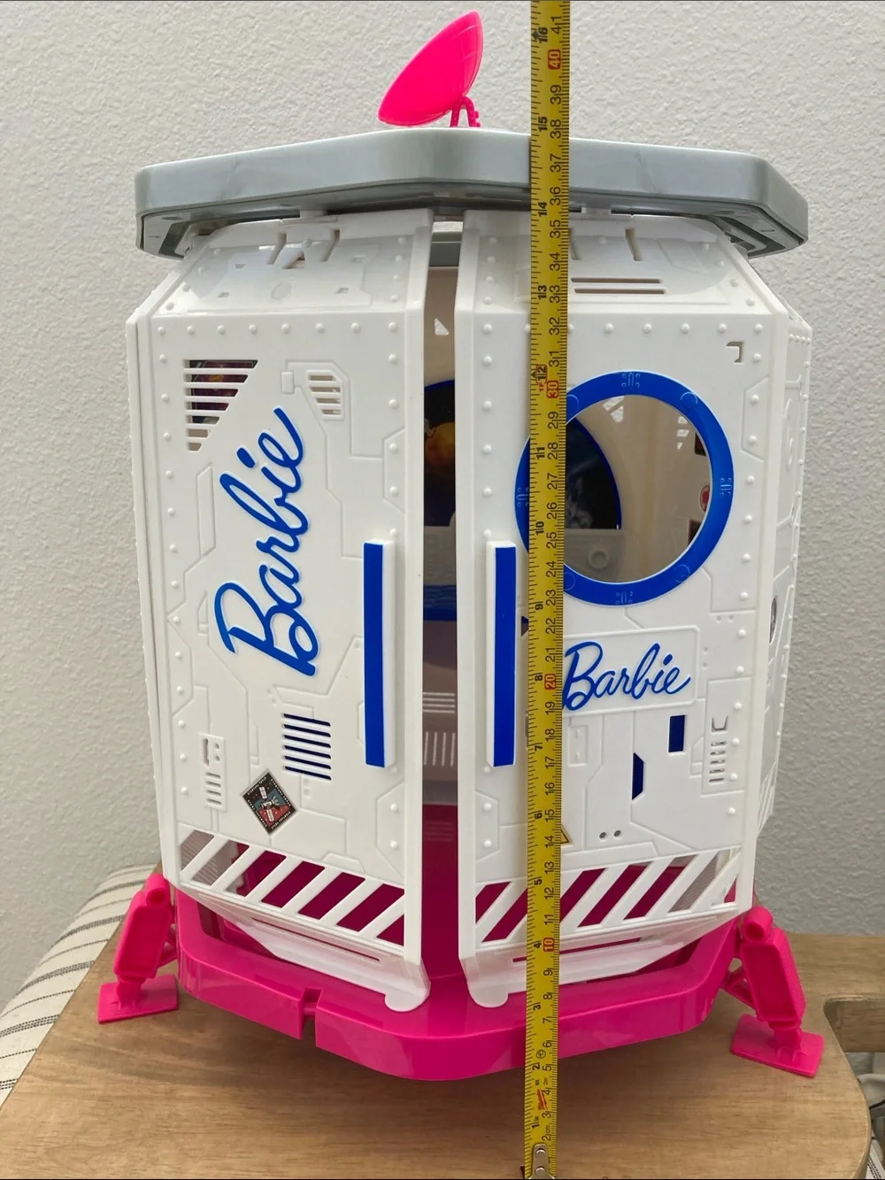 SALE! 50% Off Barbie Pink, White & Blue Space Command Playset 16” Tall